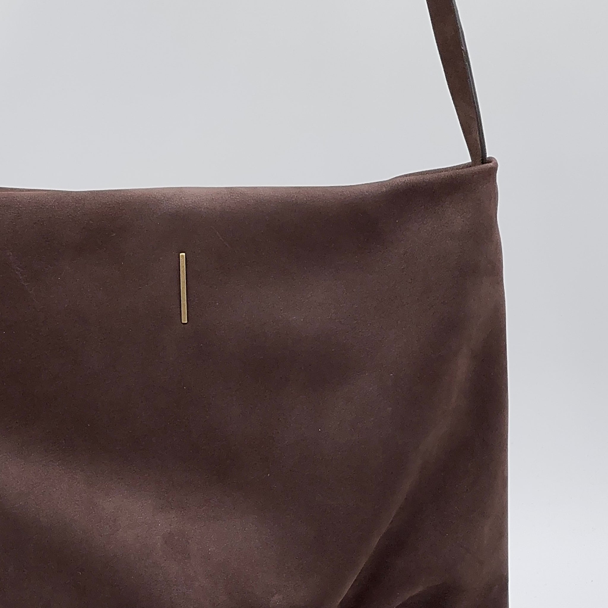 Fleta mousse English leather - shoulder strap in brown leather