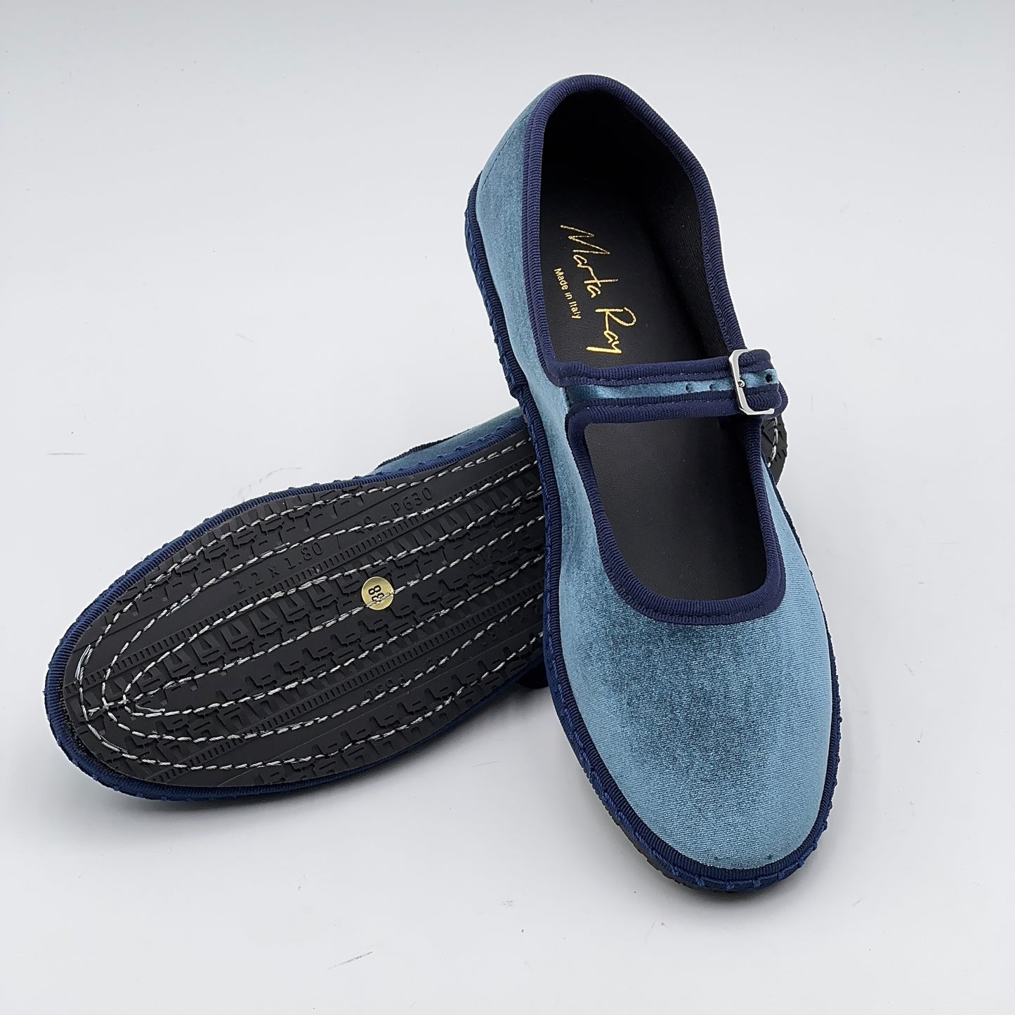 Friulana mary jane velluto carta da zucchero