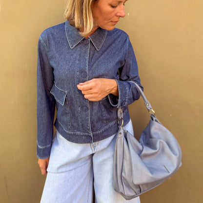 Greta mousse perlato azzurro