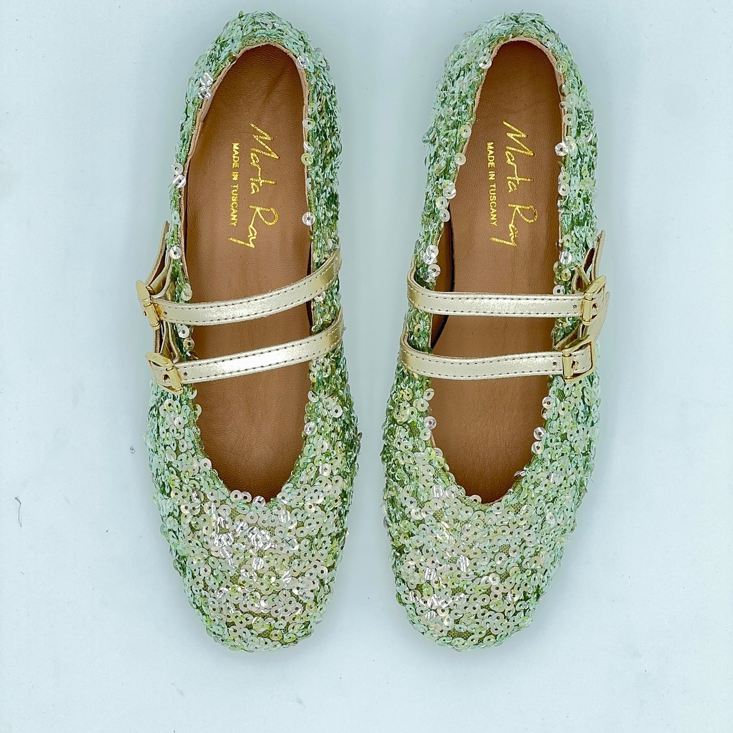 Ballerina Erica paillettes verde