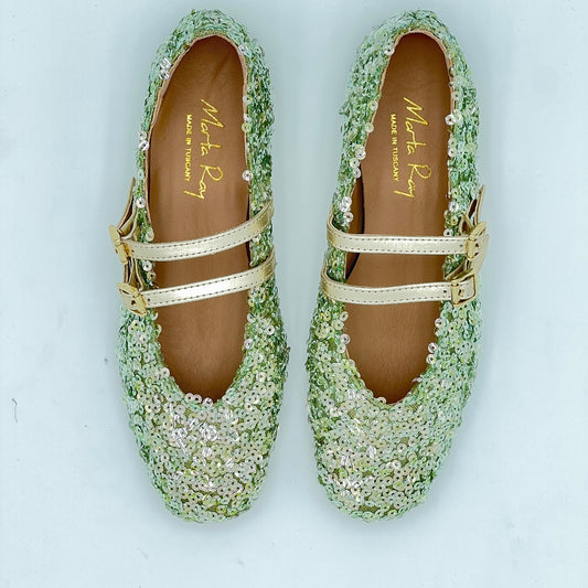 Ballerina Erica paillettes verde
