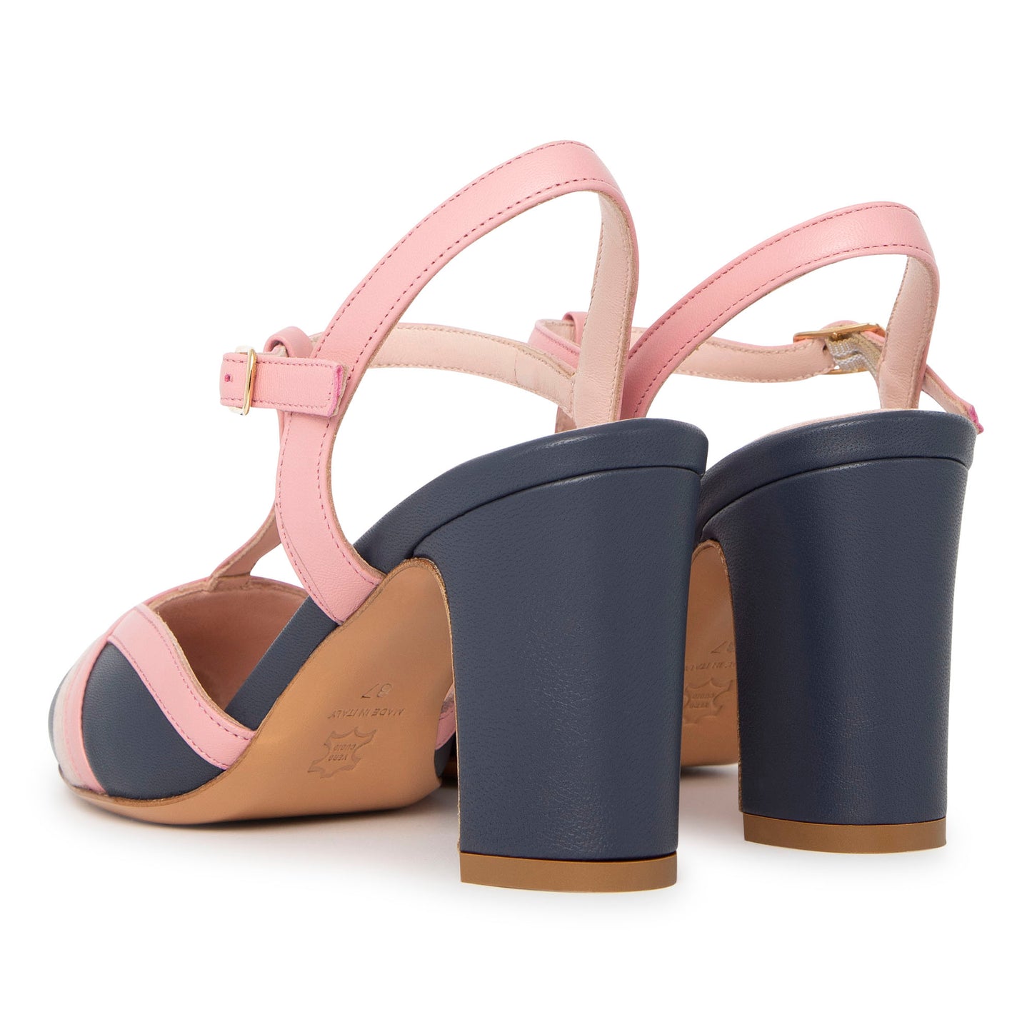 Luna_ Intarsi 7 Nappa Dark navy_pink