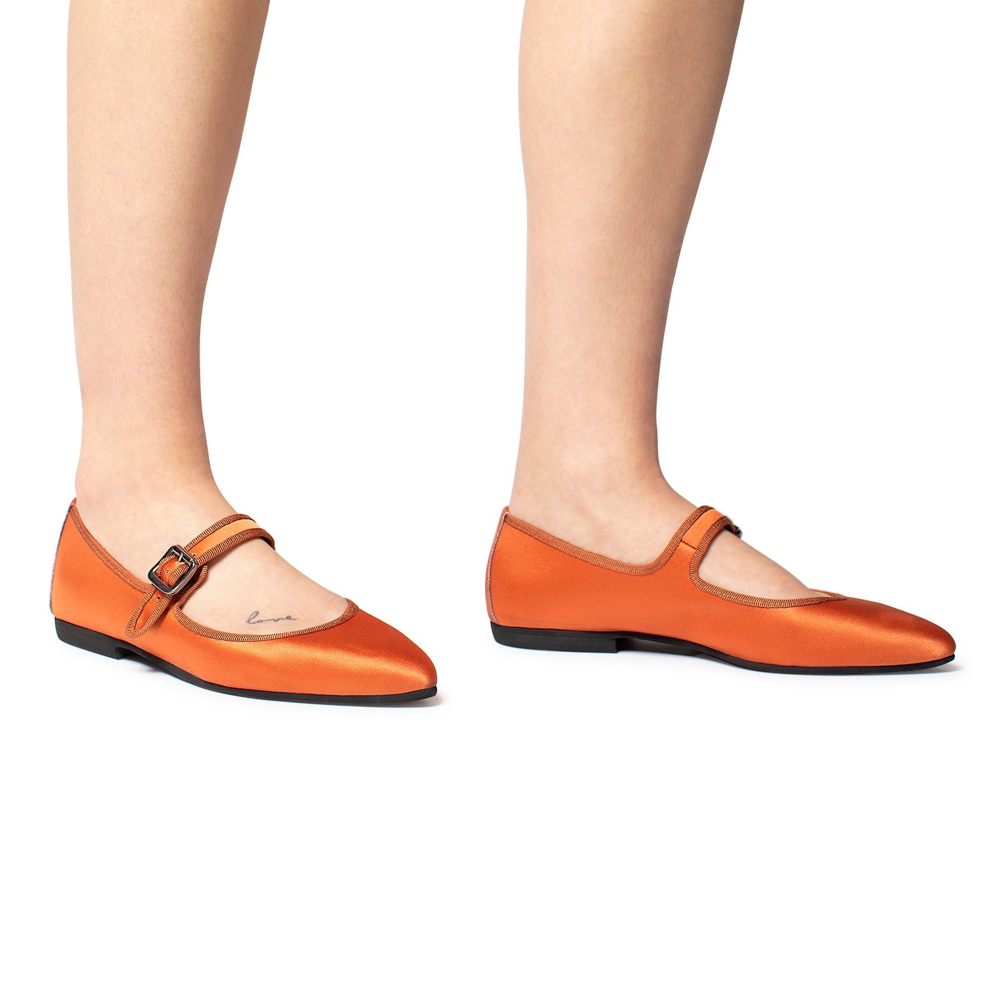 Flavia Mary Jane satin rame
