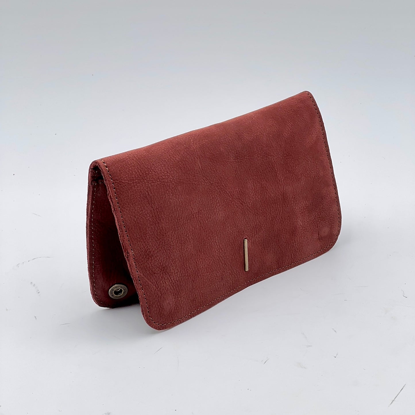 Kiki wallet long beach mud - brown leather wallet
