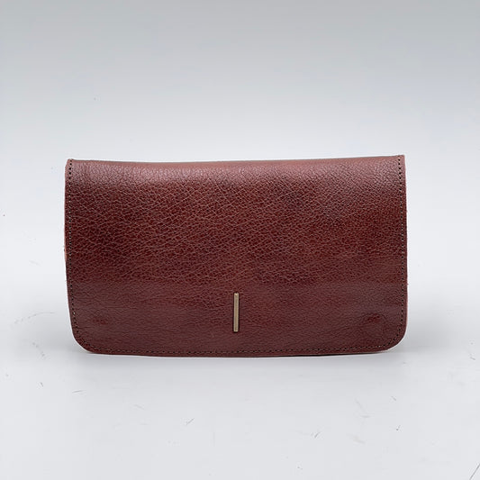 Kiki wallet long beach mud - brown leather wallet