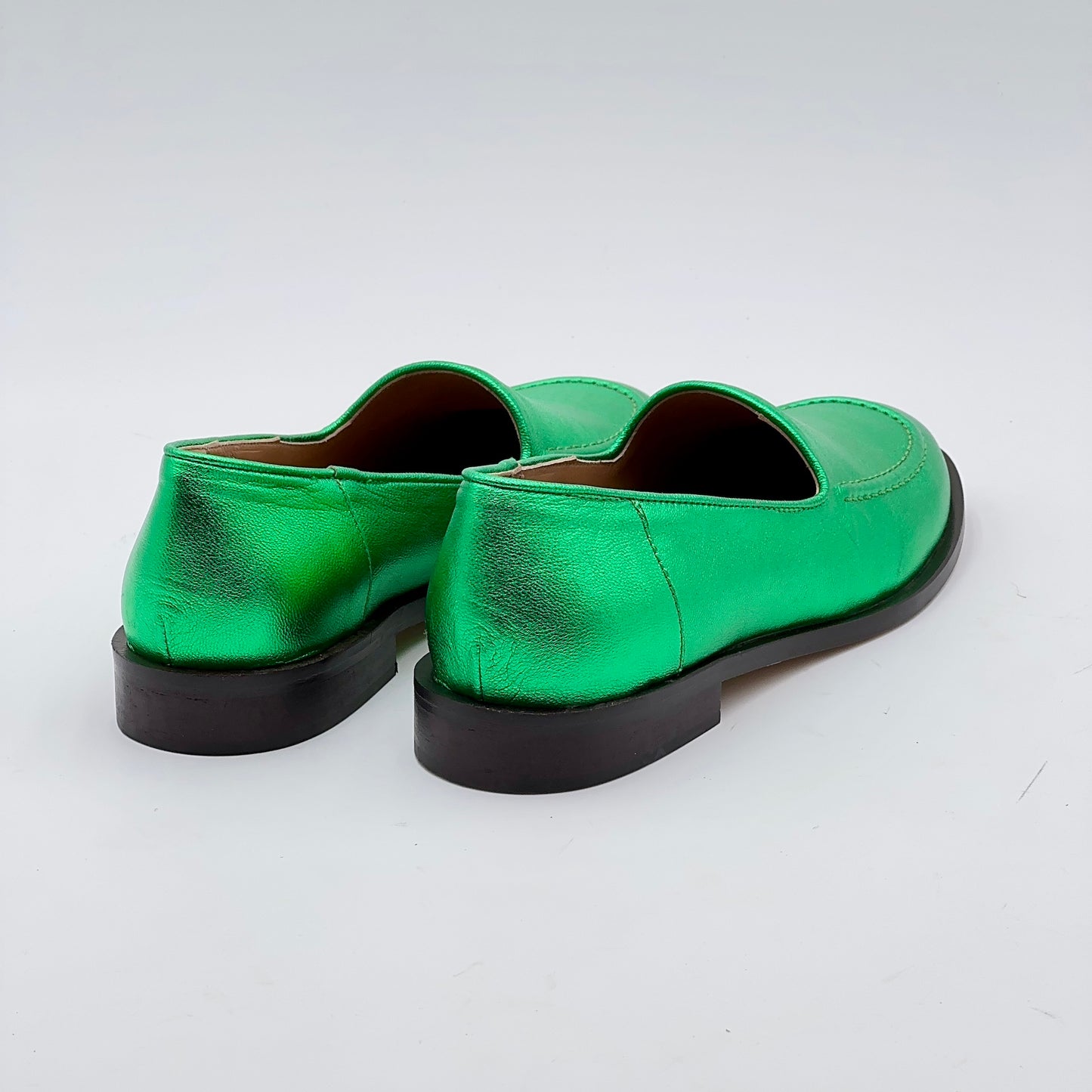 Mocassino Cosima nappa laminata verde