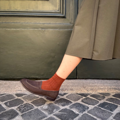 Cosima long beach moccasin in dark brown