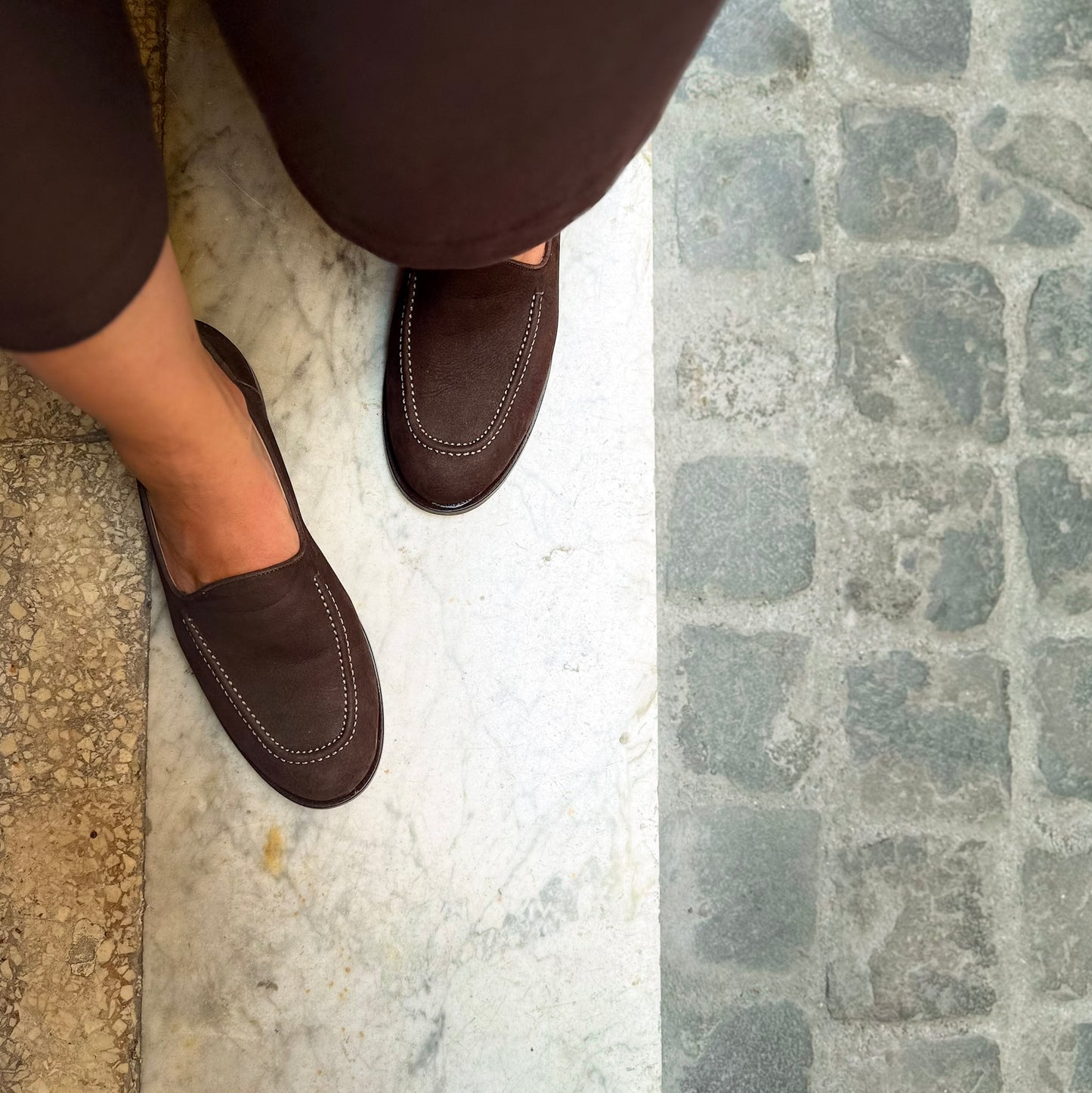 Mocassino Cosima long beach testa di moro