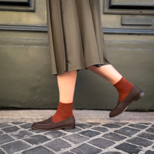 Cosima long beach moccasin in dark brown