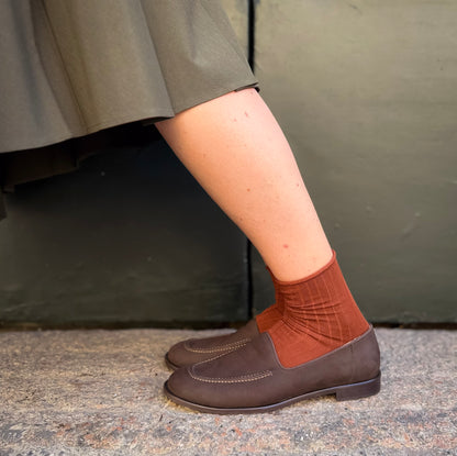 Cosima long beach moccasin in dark brown
