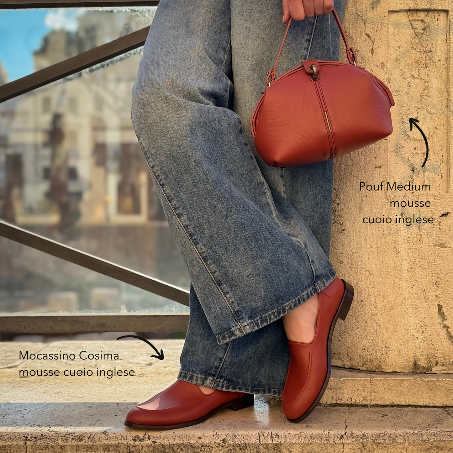 Mocassino Cosima mousse cuoio inglese
