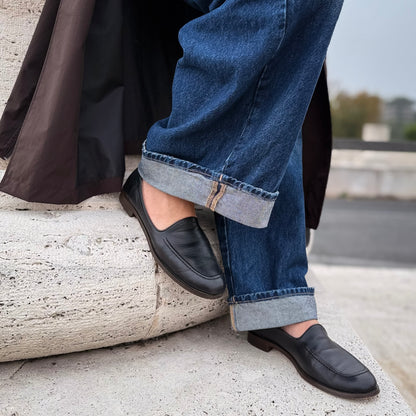 Cosima black nappa moccasin 