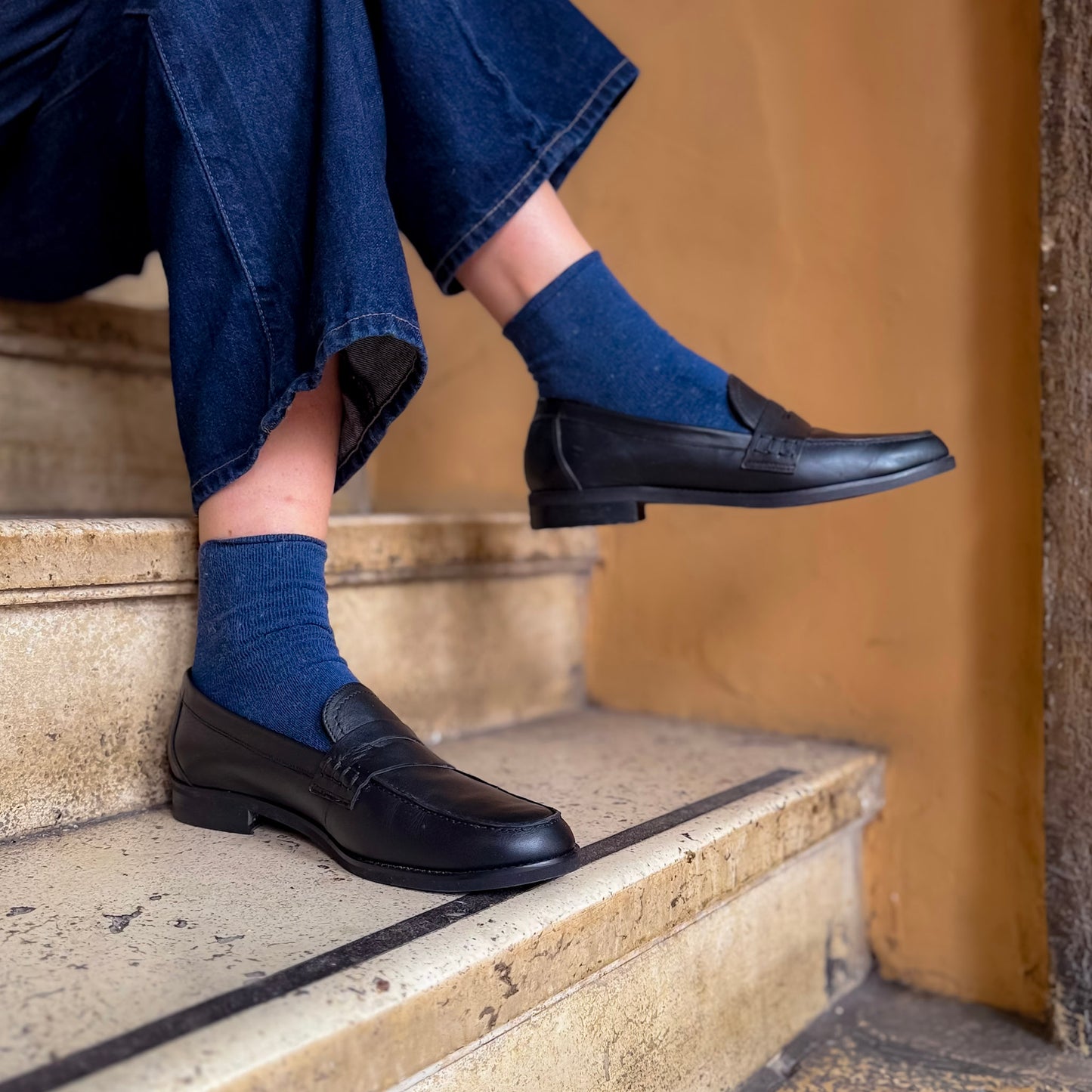 Mocassino Elena invecchiato nero