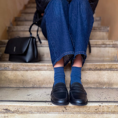 Mocassino Elena invecchiato nero