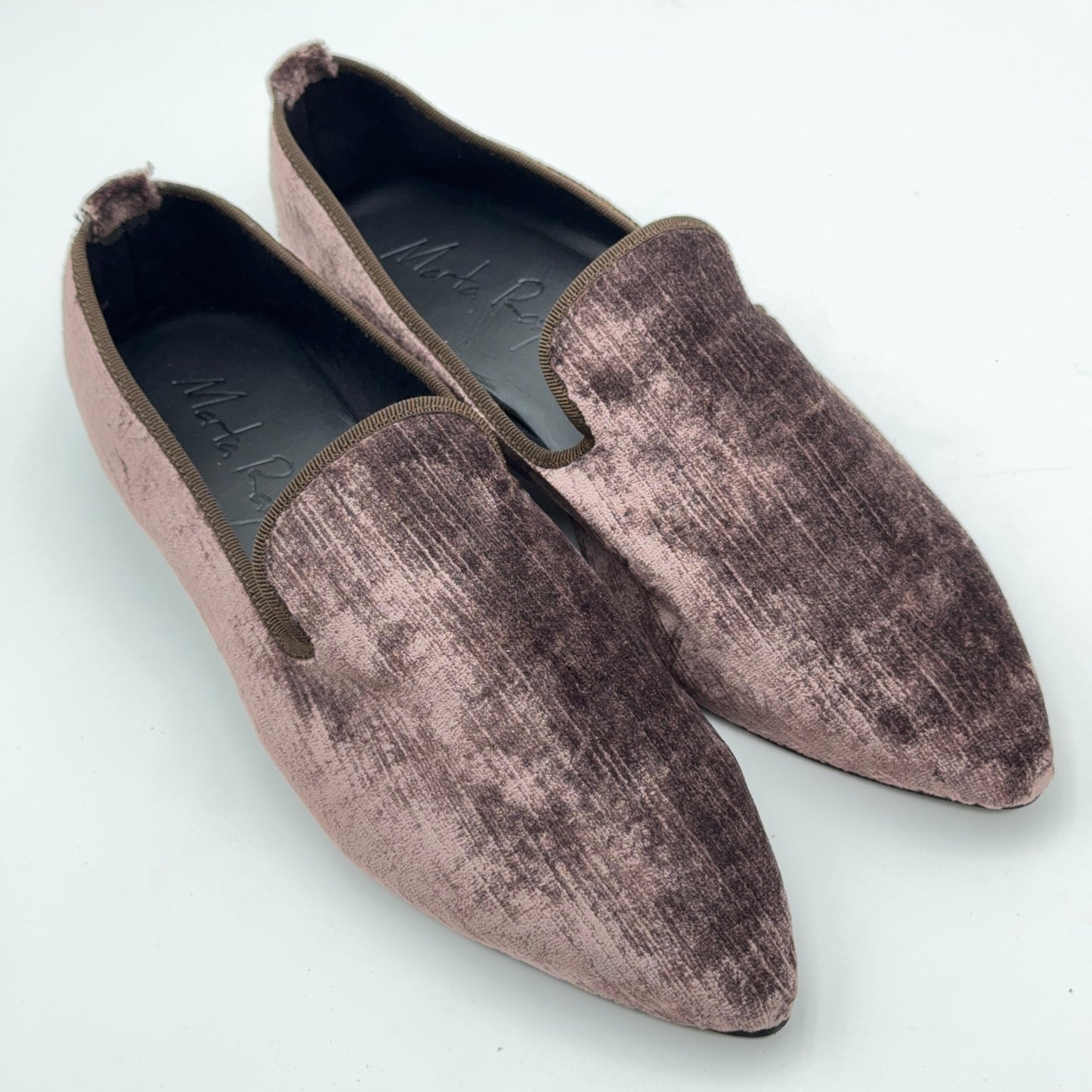 Pantofola Lea velluto perla marrone