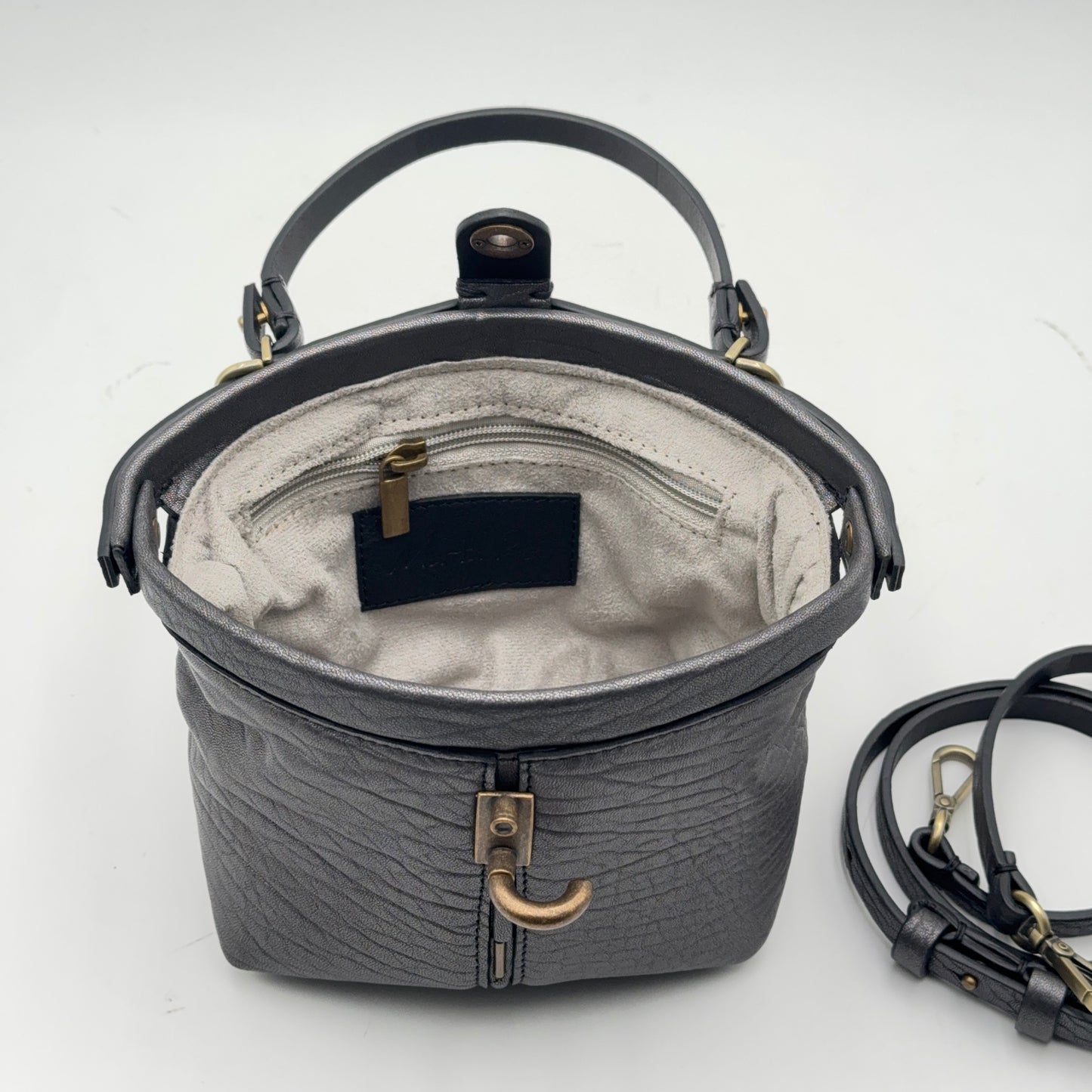 Pouf Small elephant laminato grigio