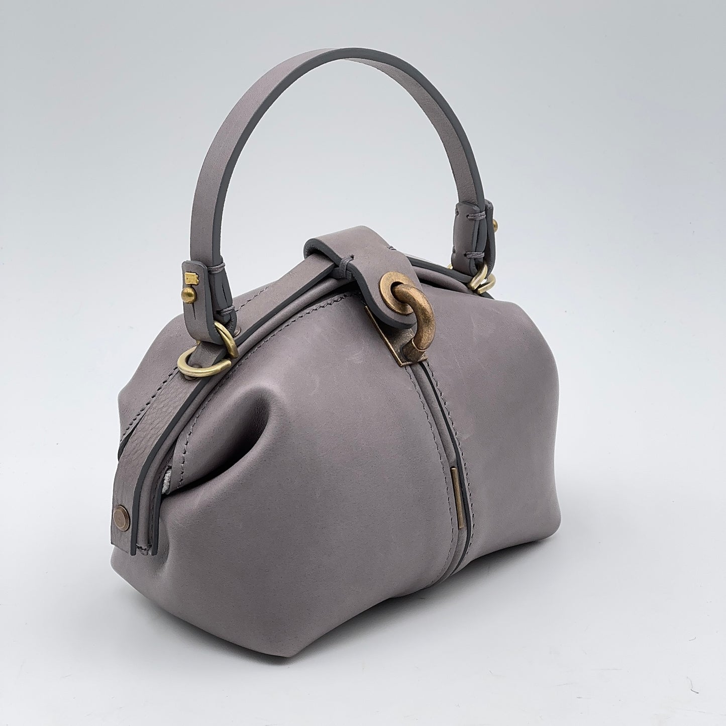 Pouf Small ingrassato grigio