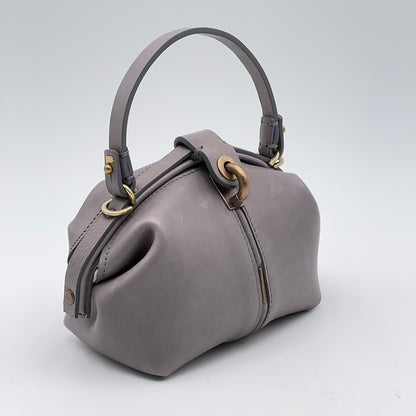 Pouf Small ingrassato grigio