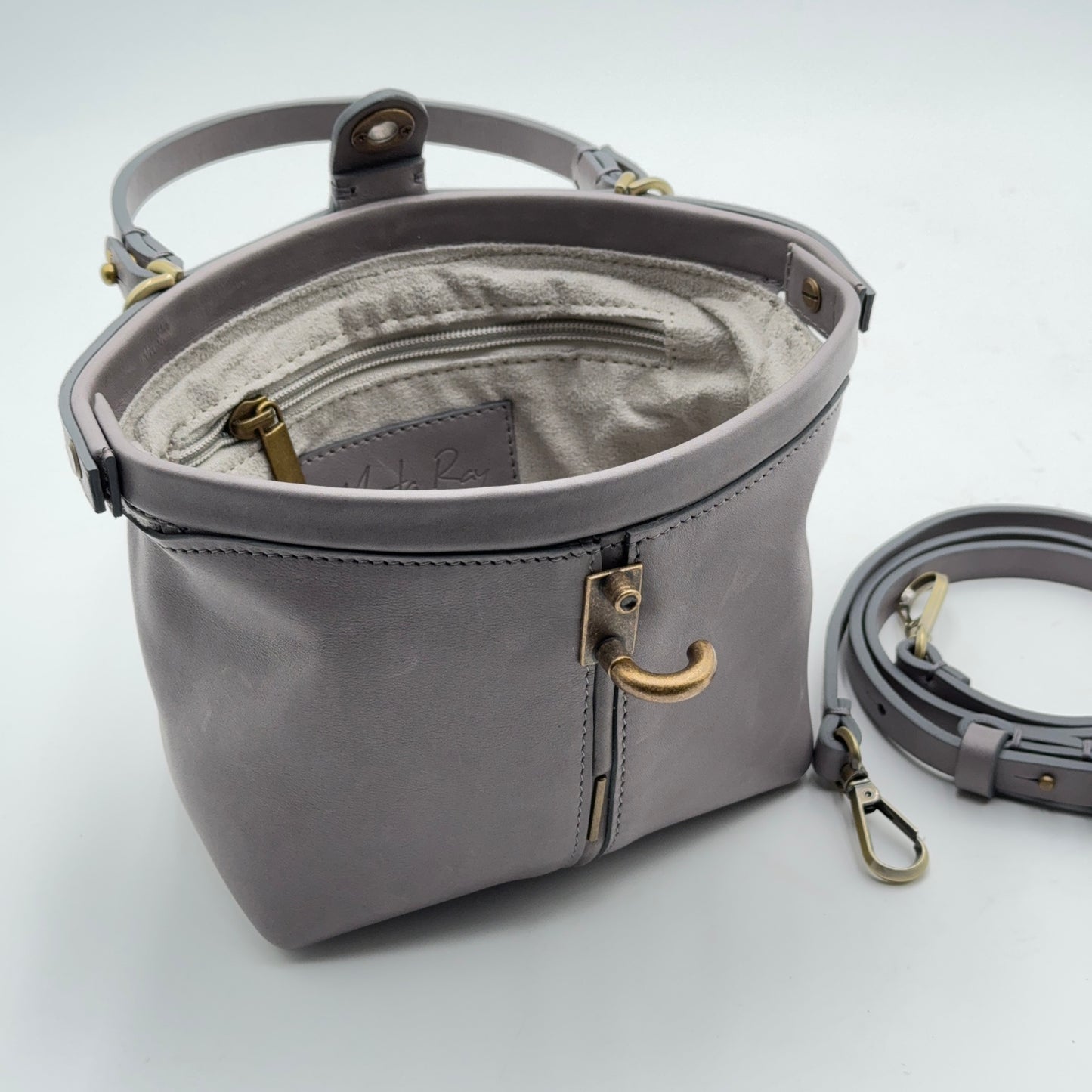 Pouf Small ingrassato grigio