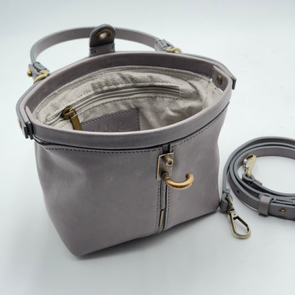 Pouf Small ingrassato grigio