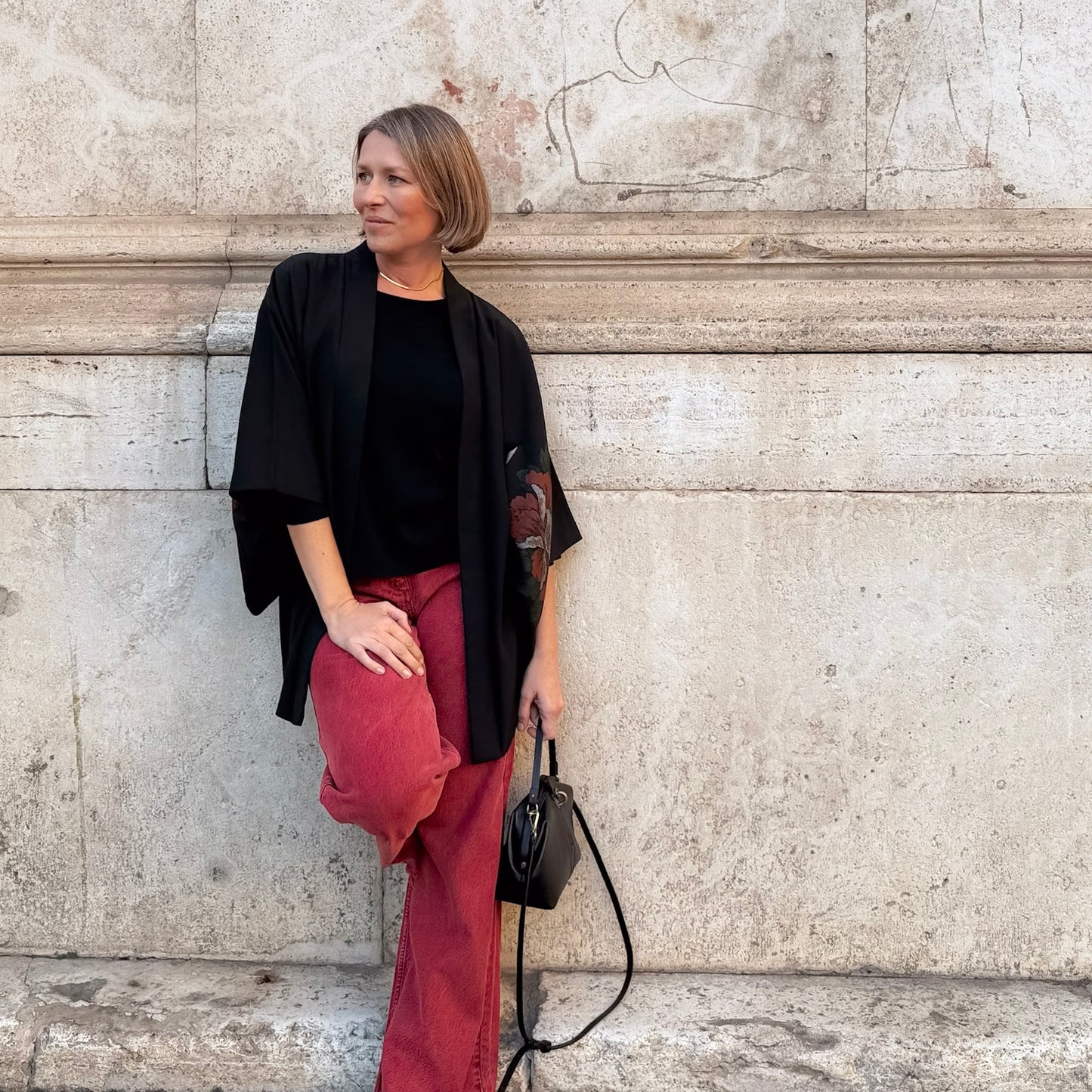 Pouf Medium mousse nero