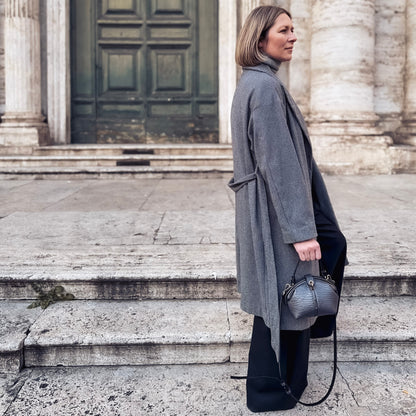 Pouf Small elephant laminato grigio