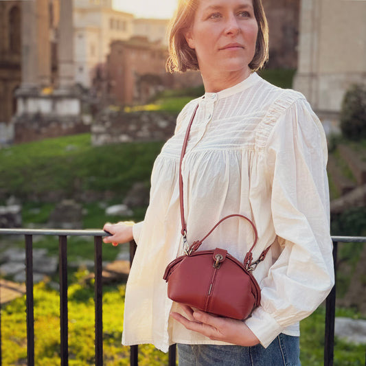 Pouf Small mousse cuoio inglese