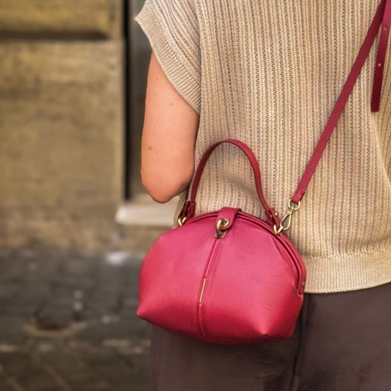 Pouf medium mistral rosso