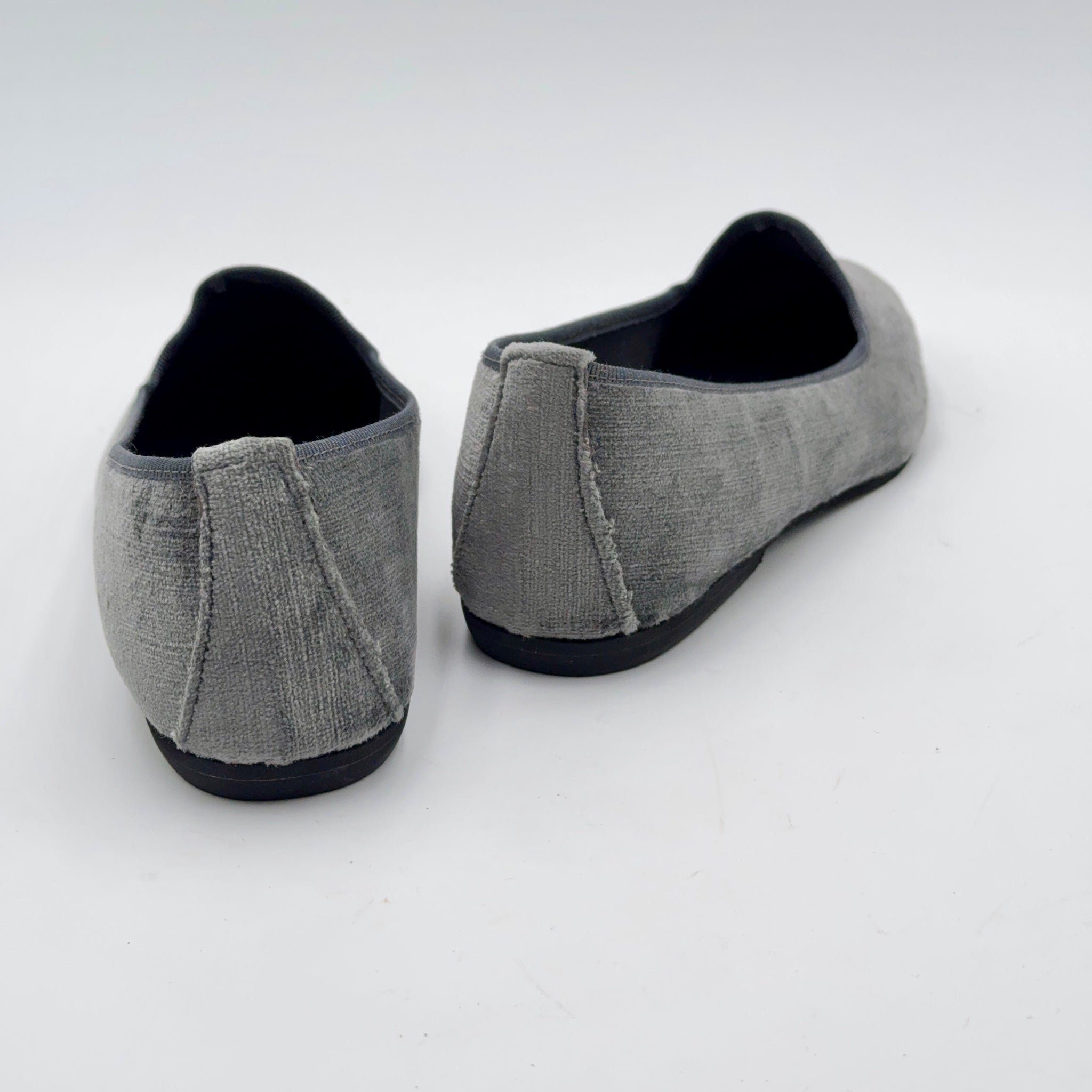 Scarpetta Flavia velluto perla grigio