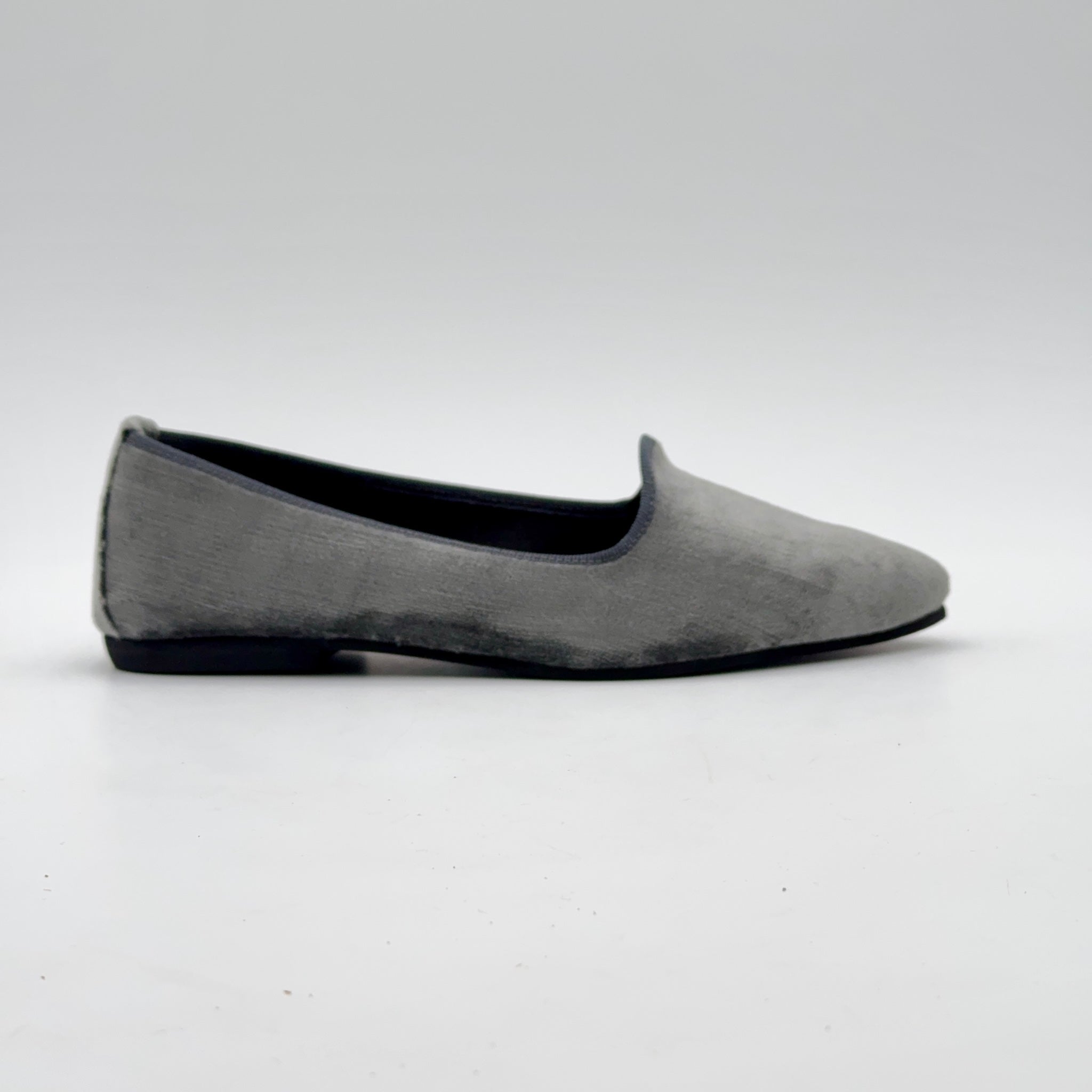 Scarpetta Flavia velluto perla grigio