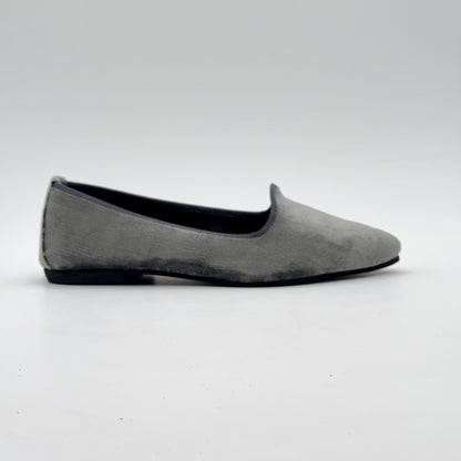 Scarpetta Flavia velluto perla grigio
