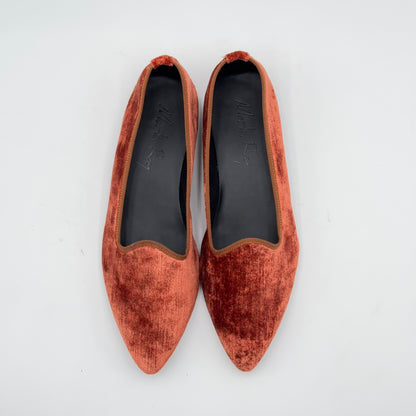 Scarpetta Flavia velluto perla ruggine