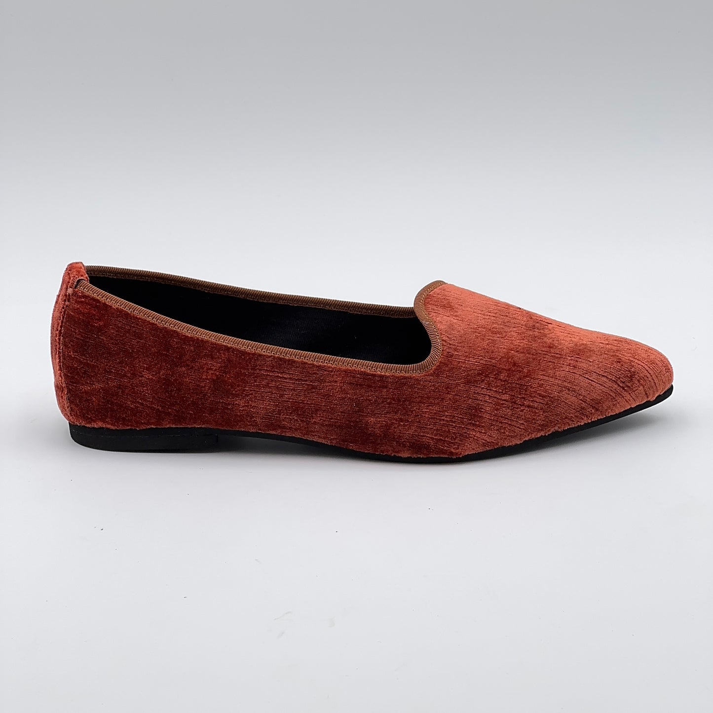 Scarpetta Flavia velluto perla ruggine