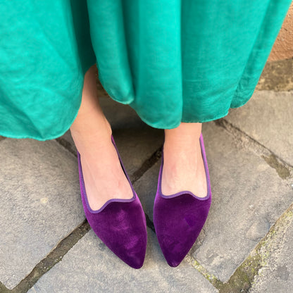 Scarpetta Flavia velluto viola