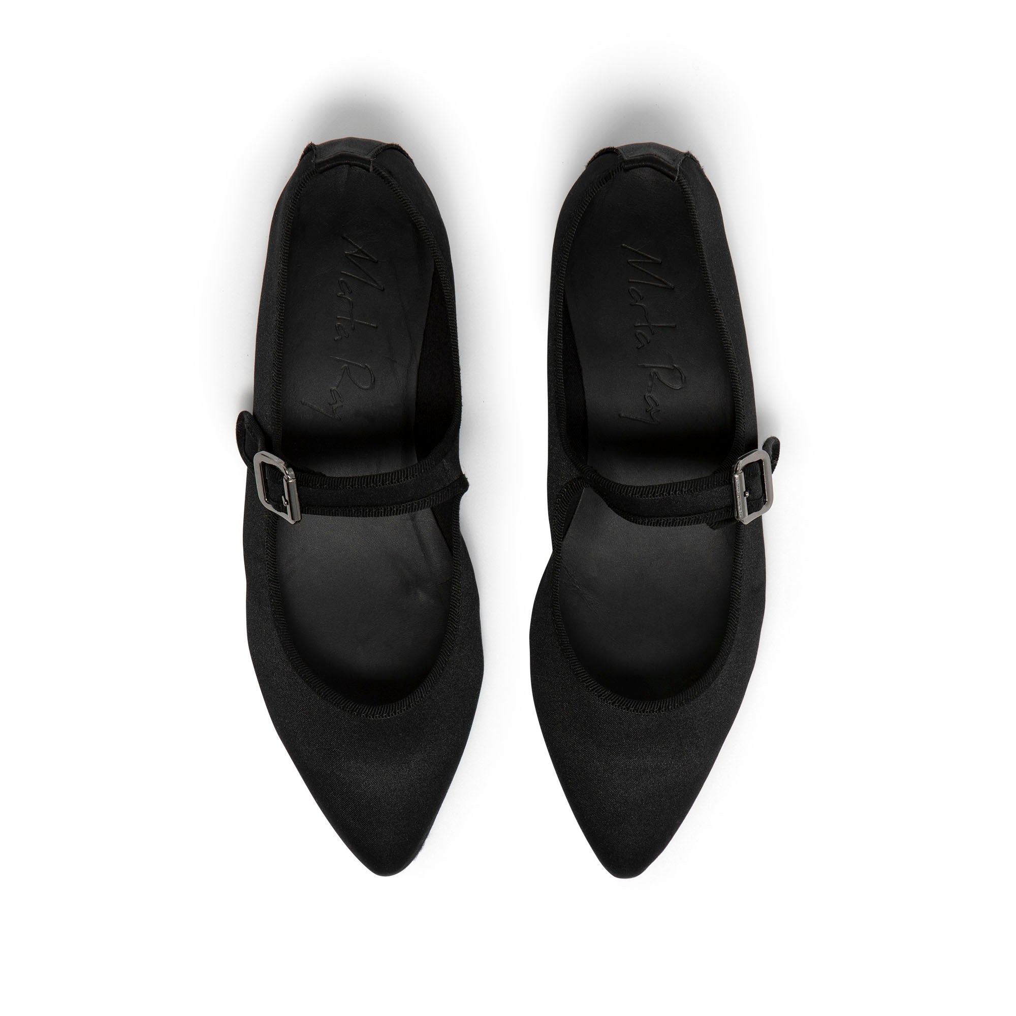 Flavia Mary Jane satin nero