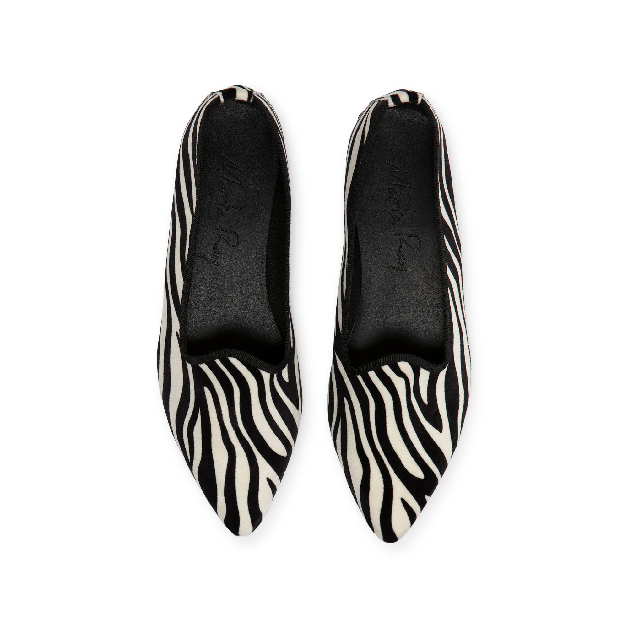 Scarpetta Flavia velluto zebrato bianco nero