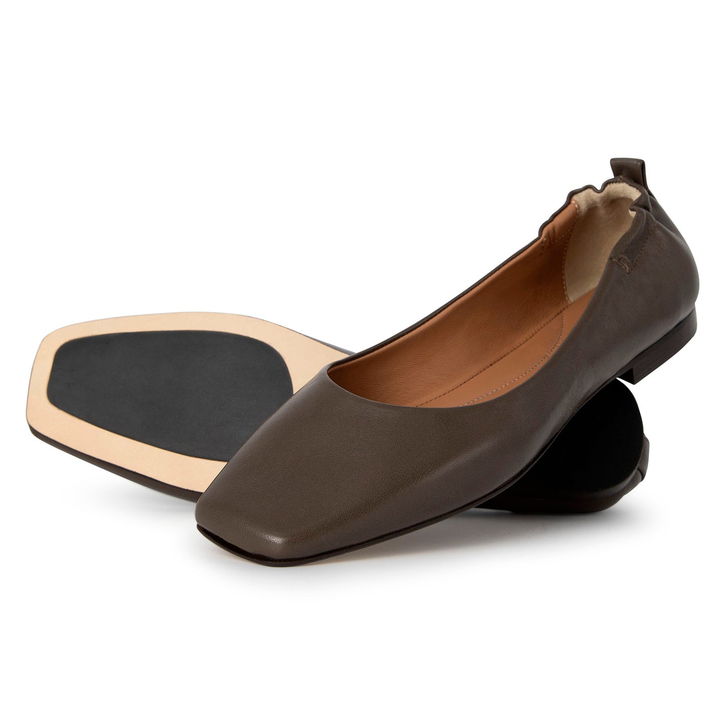 Ballerina Fiorella glossy taupe