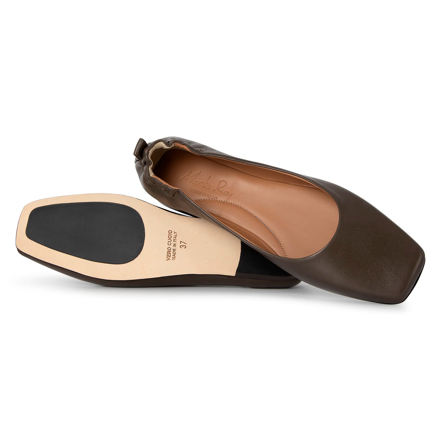 Ballerina Fiorella glossy taupe