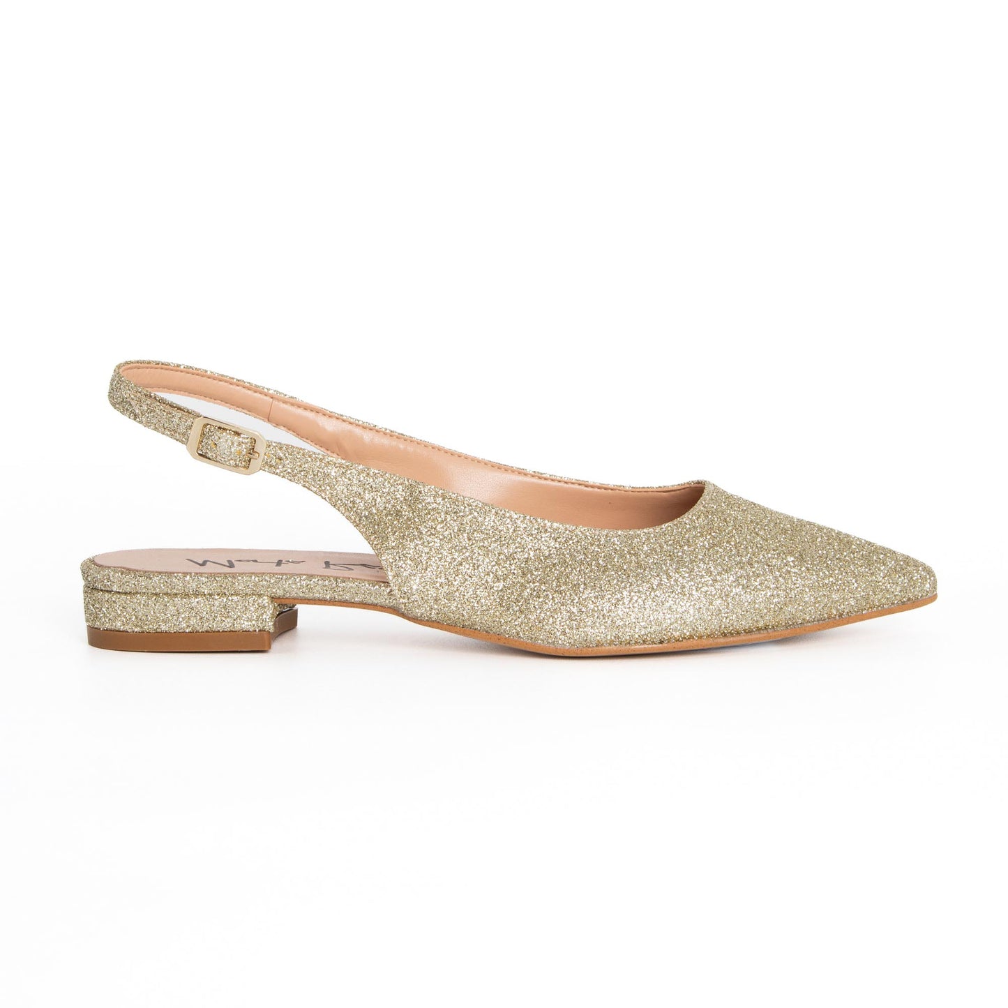 Nigel slingback glitter platino 23