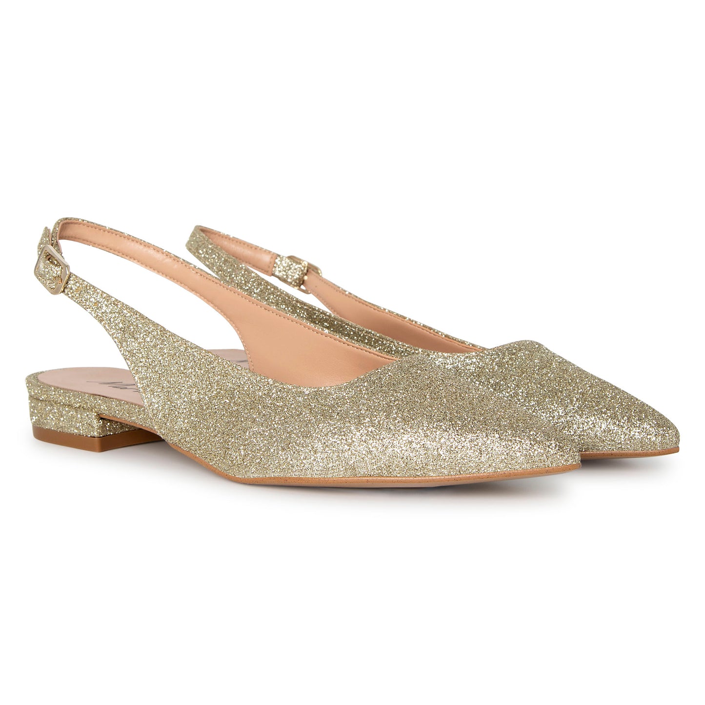 Nigel slingback glitter platino 23