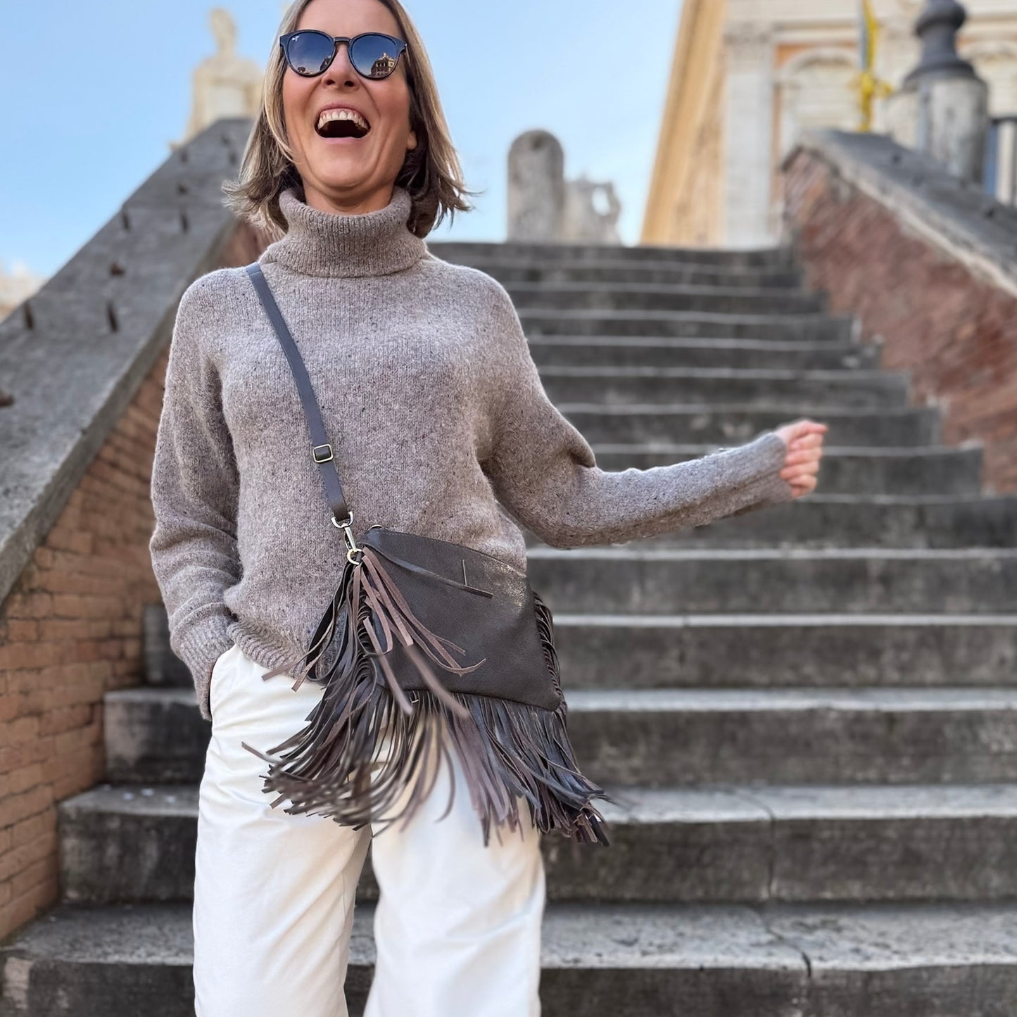 Sissy pelle laminata taupe