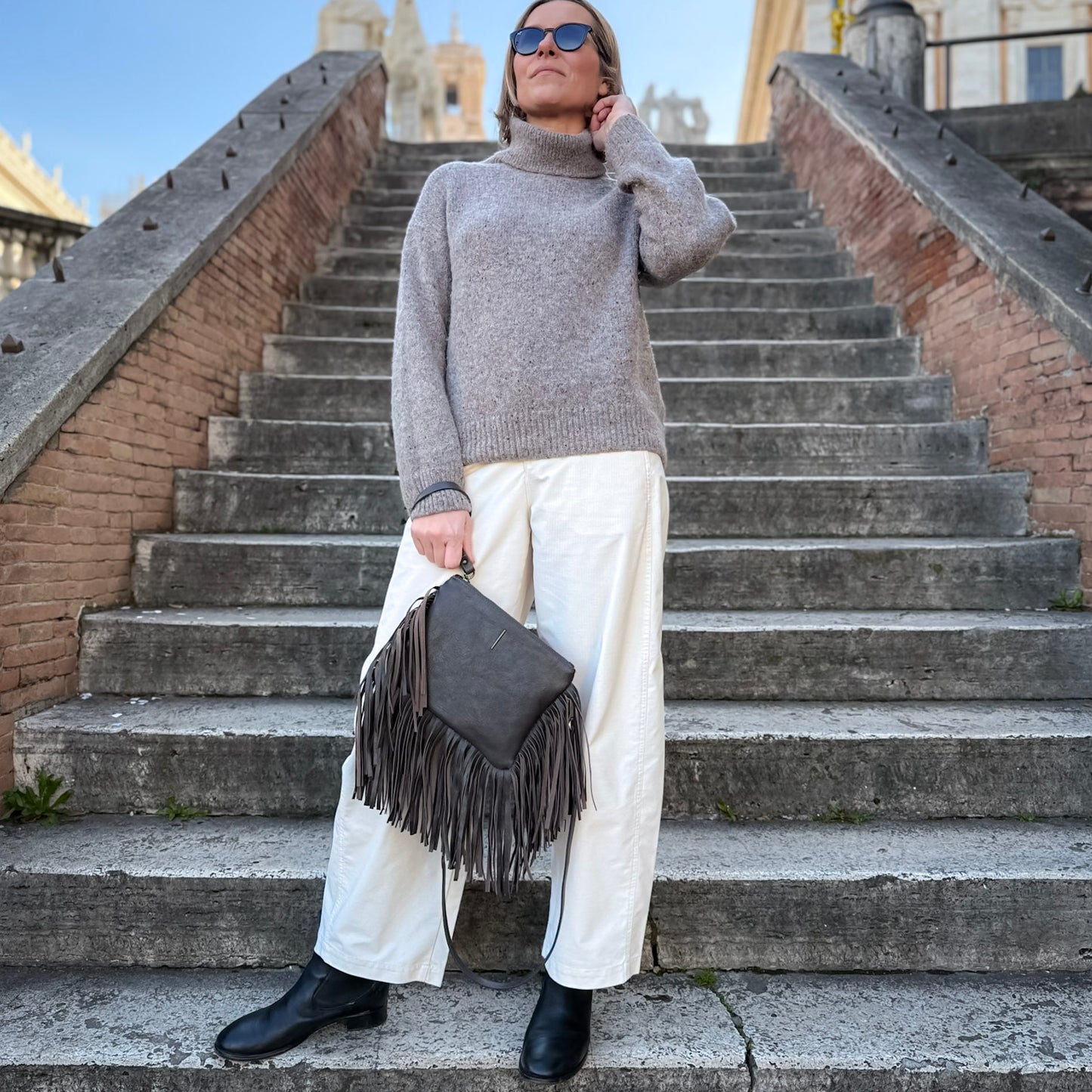 Sissy pelle laminata taupe