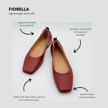 Ballerina Fiorella mousse cuoio inglese