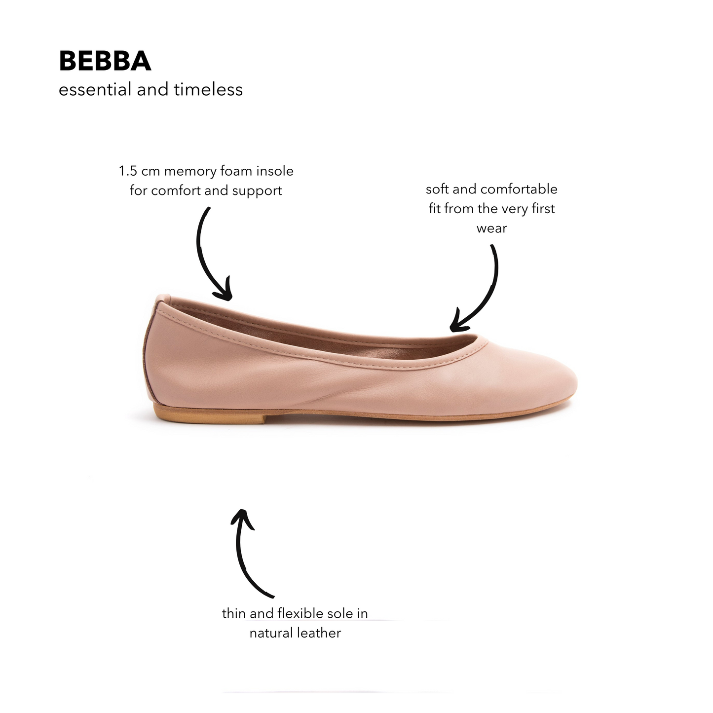 Ballerina Beppa mousse nudo