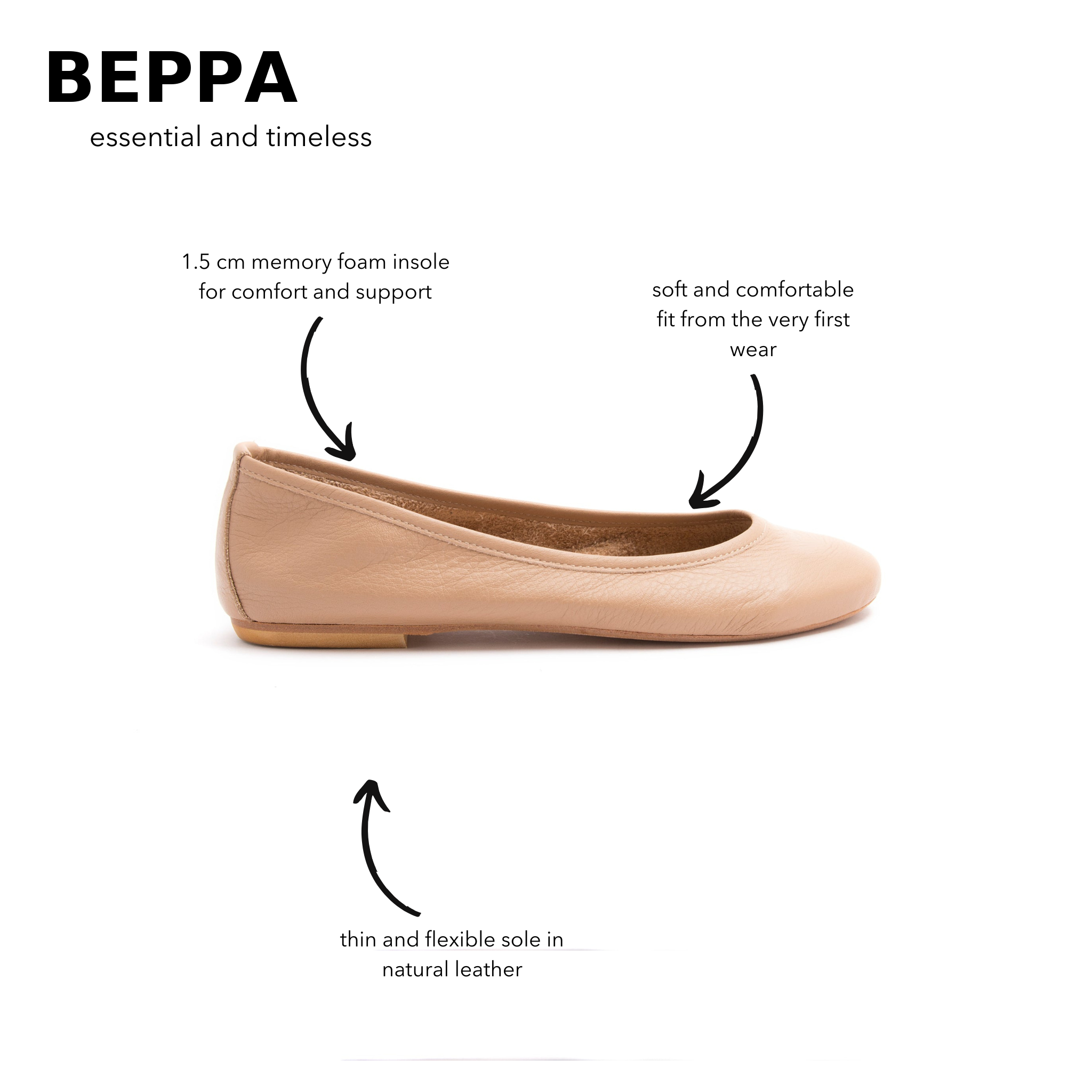 Hazelnut mousse ballerina