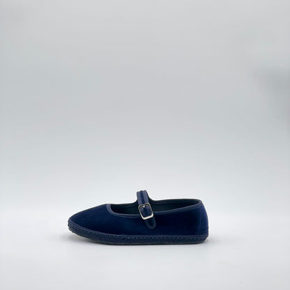 Friulana Mary Jane velluto blue scuro