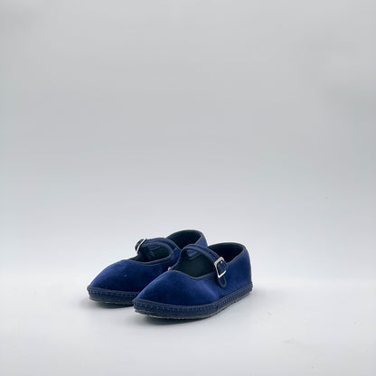 Friulana Mary Jane velluto blue scuro