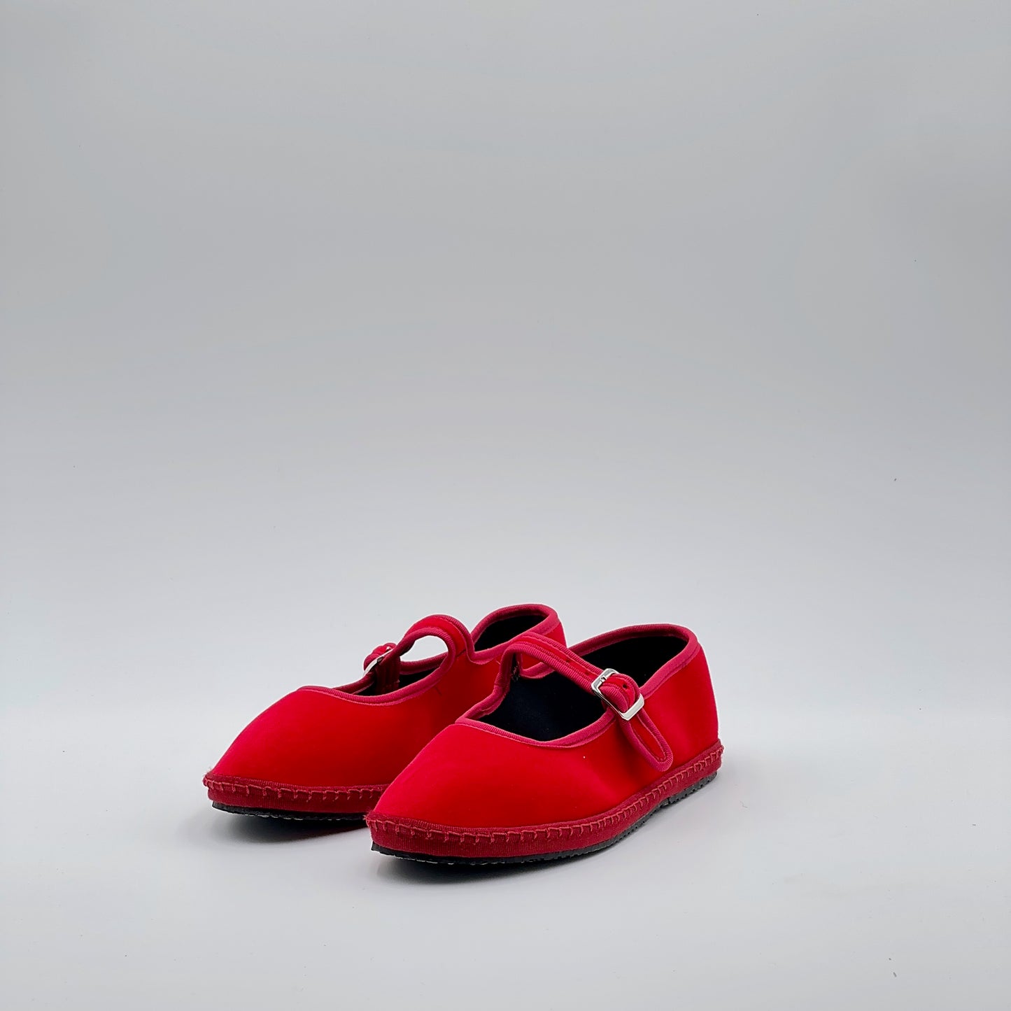 Friulana Mary Jane velluto rosso fiamma