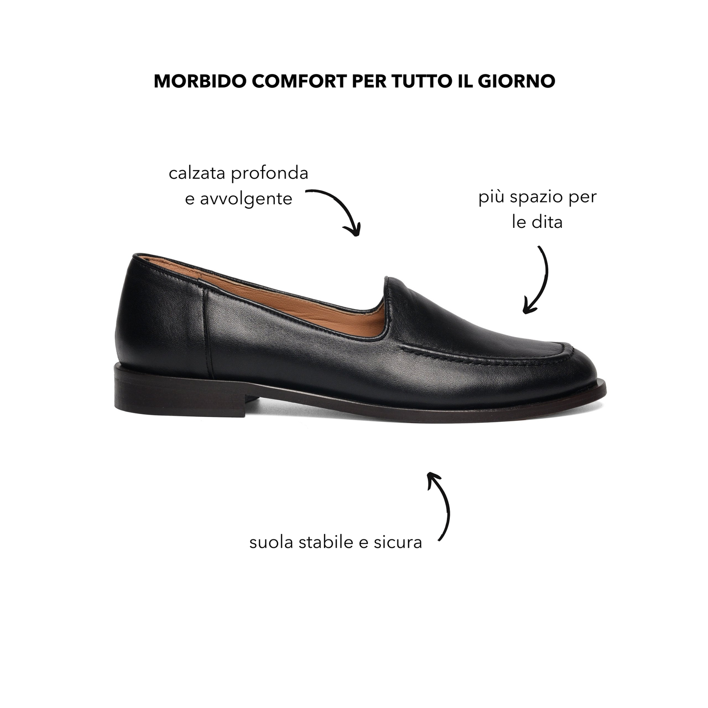 Mocassino Cosima nappa nero