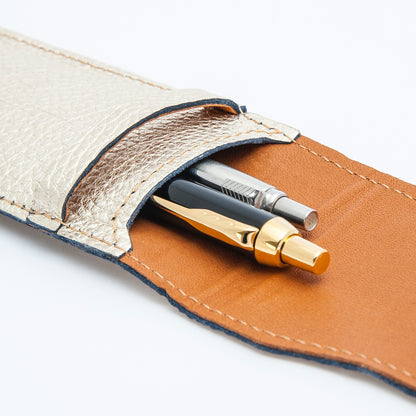 Pen portapenne martellato laminato platino